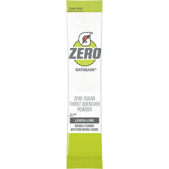 Gatorade 5023 Zero Sugar Thirst Quencher Powder, Dry, Powder, Lemon-Lime, 1.05 oz Packet, Pack of 12