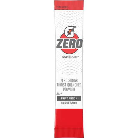 Gatorade 4713 Zero Sugar Thirst Quencher Powder, Dry, Powder, Fruit Punch, 1.02 oz Packet, Pack of 12