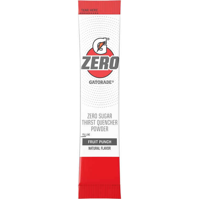 Gatorade 4713 Zero Sugar Thirst Quencher Powder, Dry, Powder, Fruit Punch, 1.02 oz Packet, Pack of 12