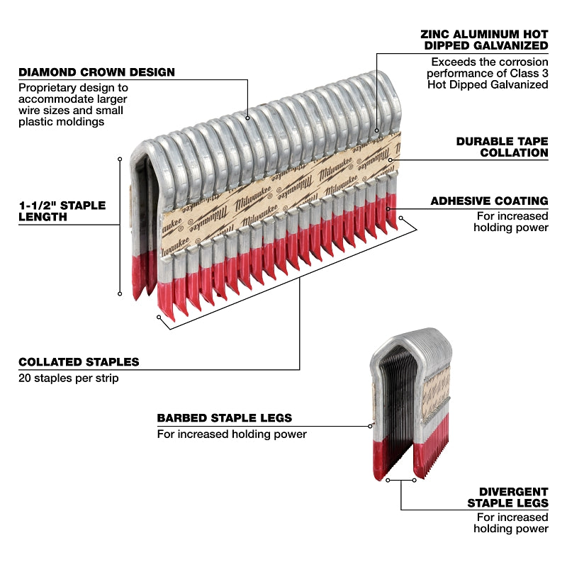 STAPLE GALVANIZED 9GA 1.5IN