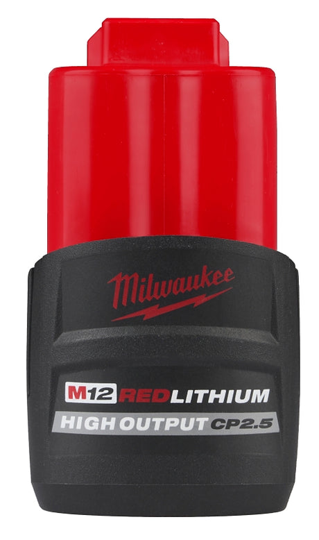 Milwaukee M12 REDLITHIUM HIGH OUTPUT 48-11-2425 Battery Pack, 12 V Battery, 2.5 Ah