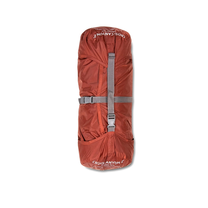 Klymit Cross Canyon 09C2RD01B Camping Tent, 2 Person, 2 -Door, 40D Polyester Mesh/68D Polyester Taffeta/75D Polyester