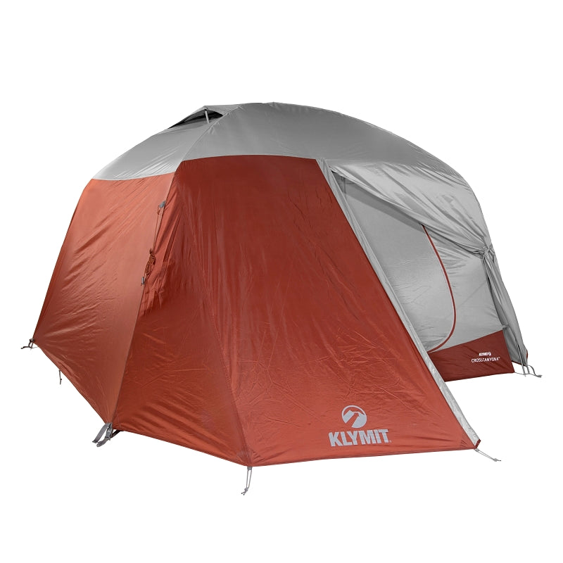 Klymit Cross Canyon 09C4RD01D Camping Tent, 4 Person, 2 -Door, 40D Polyester Mesh/68D Polyester Taffeta/75D Polyester