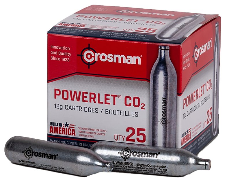 Crosman 2311 CO2 Cartridge, Silver, For: Gas-Powered Gun, Pack of 6