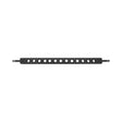 Koch 4030243 13-Hole Drawbar, 2 Hitch, 3/4 in Dia Hitch Ball, Powder-Coated