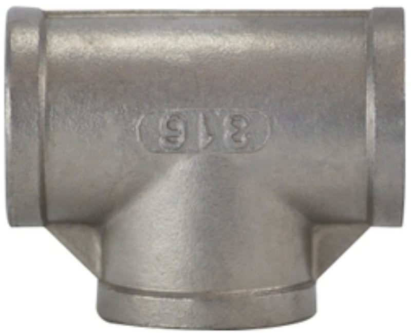 Anderson Metals 62251B Pipe Tee, 1/4 in, Threaded, 304 Stainless Steel, 150 psi Pressure