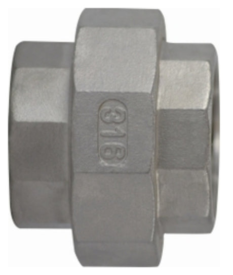 Midland Industries 62603BAG Pipe Union, 1/2 in, FPT, 304 Stainless Steel, 150 psi Pressure