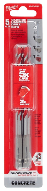 BIT DRILL HAMMER 1/4X4X6IN, Pack of 3