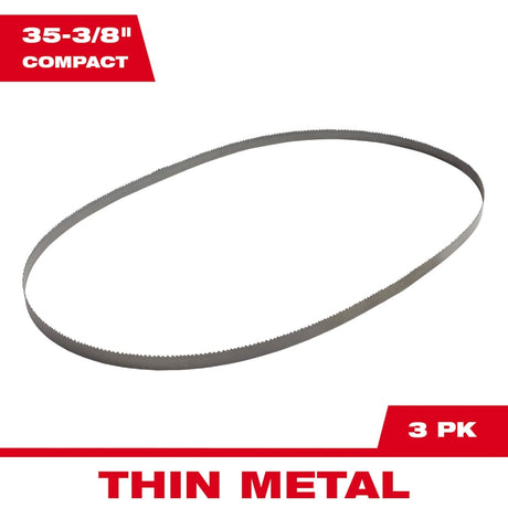 Milwaukee 48-39-0519 Band Saw Blade, 1/2 in W, 35-3/8 in L, 14 TPI, HSS Cutting Edge, Bi-Metal