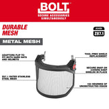Milwaukee BOLT 48-73-1430 Full Face Shield, 10 in W Visor, 9-1/2 in H Visor, 0.06 in Thick Visor