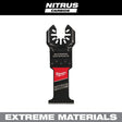 Milwaukee NITRUS CARBIDE Series 49-25-1571 Oscillating Multi-Tool Blade, 1-3/8 in D Cutting, Carbide, 1/PK