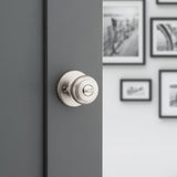 Kwikset 94002-954 Entry Door Lockset, Knob Handle, Satin Nickel, Zinc, KW1, SC1 Keyway, Re-Key Technology: SmartKey