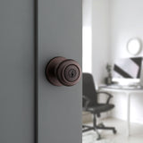 Kwikset 94002-956 Entry Door Lockset, Knob Handle, Venetian Bronze, Zinc, KW1, SC1 Keyway, Residential, 3 Grade