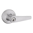 Kwikset 94050-675 Entry Door Lockset, Lever Handle, Satin Chrome, Zinc, KW1, SC1 Keyway, Re-Key Technology: SmartKey