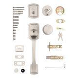 Kwikset Signature 818PGHXPSK 15 RDT SMT Handleset with Pismo Knob, Grade 3 Grade, Metal, Satin Nickel, KW1 Keyway