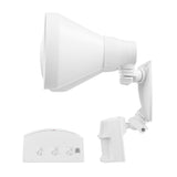 globe 17000138 Security Flood Light, 2 -Lamp, Plastic Fixture, White Fixture
