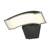 globe 17000190 Dusk-to-Dawn Curved Head Security Flood Light, LED Lamp, 1200 Lumens, 4000 K Color Temp, Black Fixture