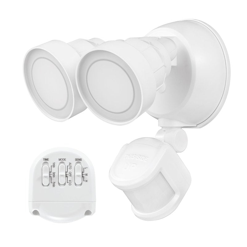 globe 17000201 Security Flood Light, 120 V, 15 W, 1 -Lamp, LED Lamp, Bright White, 1400 Lumens, 4000 K Color Temp