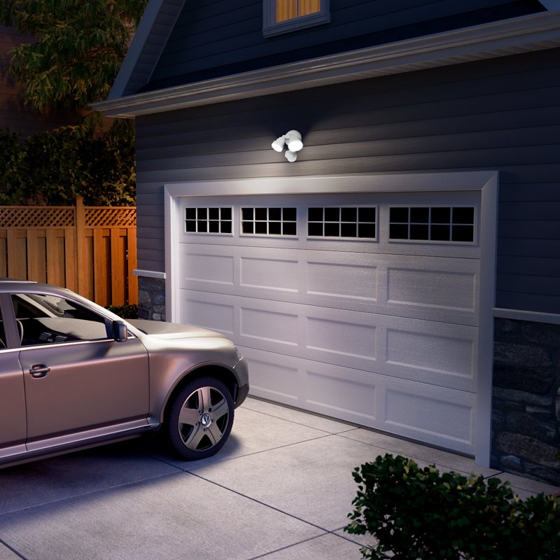 globe 17000201 Security Flood Light, 120 V, 15 W, 1 -Lamp, LED Lamp, Bright White, 1400 Lumens, 4000 K Color Temp