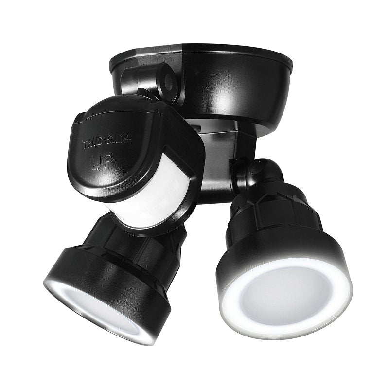 globe 17000202 Security Flood Light, 120 V, 15 W, 1 -Lamp, LED Lamp, Bright White, 1400 Lumens, 4000 K Color Temp