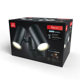 globe 17000205 Architectural Security Light, LED Lamp, Bright White, 2000 Lumens, 4000 K Color Temp, Black Fixture