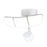 globe 17000206 Security Flood Light, LED Lamp, Bright White, 3200 Lumens, 4000 K Color Temp, White Fixture