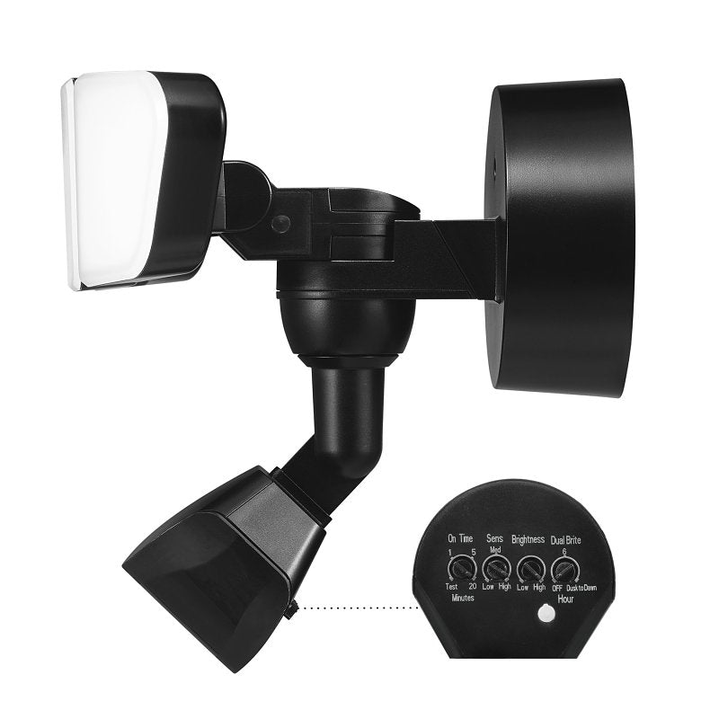 globe 17000207 Security Flood Light, 120 V, 32 W, 3 -Lamp, LED Lamp, Bright White, 3200 Lumens, 4000 K Color Temp