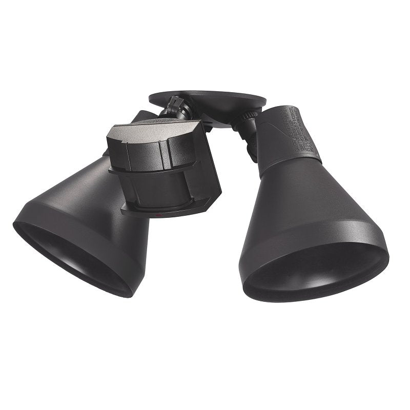 globe 17000272 Security Flood Light, 120 V, 120 W, 2 -Lamp, LED Lamp, 4000 K Color Temp, Plastic Fixture, Bronze Fixture
