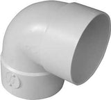 Canplas 414153BC Short Turn Pipe Elbow, 3 in, Hub, 90 deg Angle, PVC