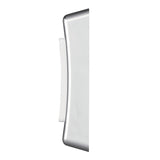 Heath Zenith Satin Nickel Plastic Wired Push Doorbell Button 18000222, Rectangular, Metal, Silver
