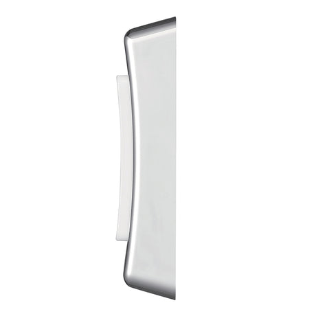 Heath Zenith Satin Nickel Plastic Wired Push Doorbell Button 18000222, Rectangular, Metal, Silver