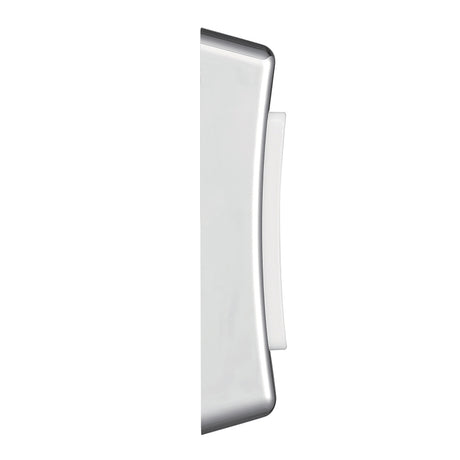 Heath Zenith Satin Nickel Plastic Wired Push Doorbell Button 18000222, Rectangular, Metal, Silver