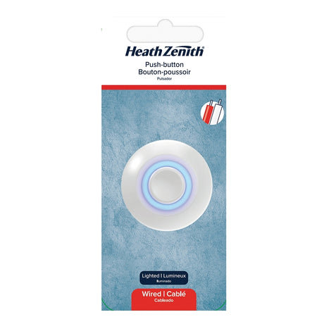 Heath Zenith 18000143 Doorbell Pushbutton, Wired, Metal, White, Lighted