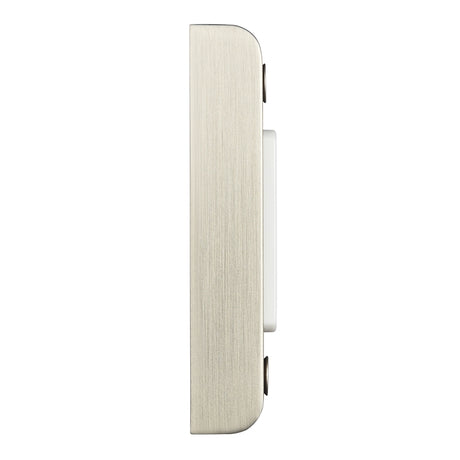 Heath Zenith 18000217 Pushbutton Doorbell, Wired, Rectangular, Silver