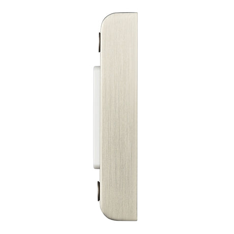 Heath Zenith 18000217 Pushbutton Doorbell, Wired, Rectangular, Silver