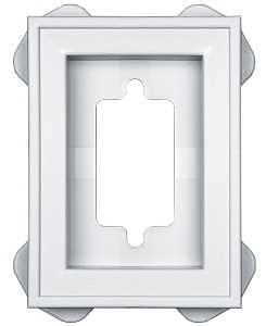 Builders Edge 130030002001 Mounting Block, 6-5/16 in L, 4-1/2 in W, White