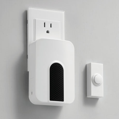 Heath Zenith 18000324 Contemporary Style Plug-In Door Chime Kit, Wireless, 85 dB