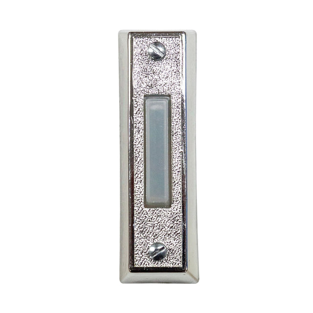 Heath Zenith 18000094 Pushbutton Doorbell, Plastic, Silver