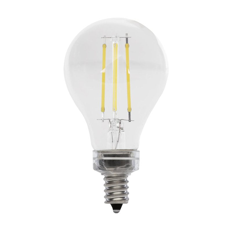 Feit Electric BPA1575C/850/FIL/2 Filament LED Bulb, A15 Lamp, 75 W Equivalent, E12 Candelabra Lamp Base, Dimmable, Clear