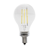 Feit Electric BPA1575C/850/FIL/2 Filament LED Bulb, A15 Lamp, 75 W Equivalent, E12 Candelabra Lamp Base, Dimmable, Clear