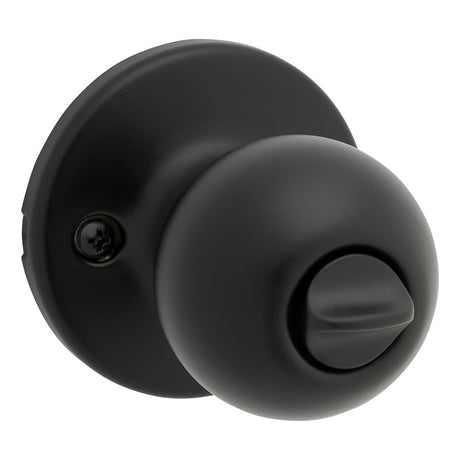 Kwikset 400P-514-SMT-CP-K6 Keyed Entry Door Knob, Matte Black, Metal, KW1, SC1 Keyway, Re-Key Technology: SmartKey