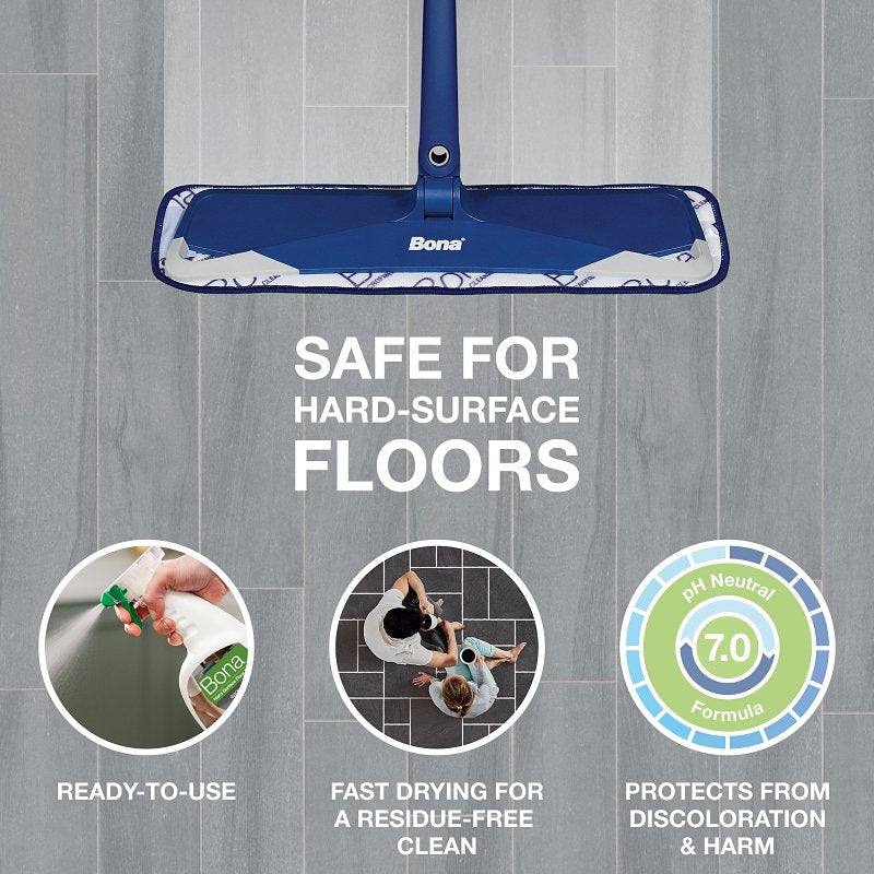 Bona WM700051184 Hard-Surface Floor Cleaner, 32 oz Bottle, Liquid, Green