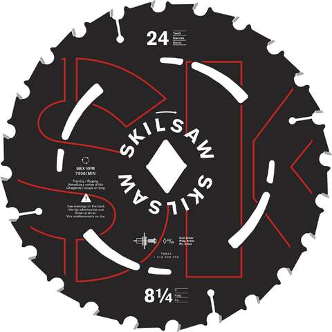 SKIL 8-1/4 in. D X 13/16 in. Carbide Tipped Steel Circular Saw Blade 24 teeth 1 pc