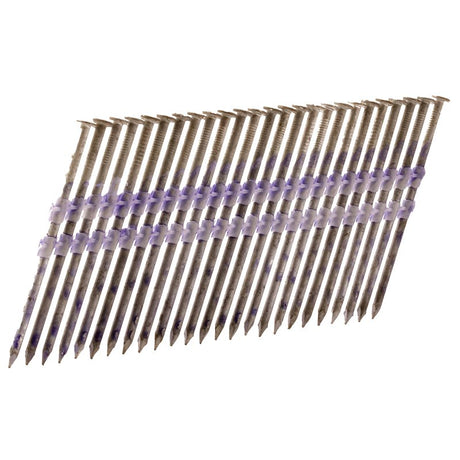 Metabo HPT 10163HPT Series Framing Nail, Plastic Strip Collation, 3-1/4 in L, Hot-Dipped Galvanized, Round Head, 4000/BX