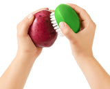 Good Grips 33781 Vegetable Brush, 3.3 in OAL, Nylon Trim, Non-Slip Grip Handle, Nylon Handle