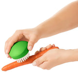 Good Grips 33781 Vegetable Brush, 3.3 in OAL, Nylon Trim, Non-Slip Grip Handle, Nylon Handle