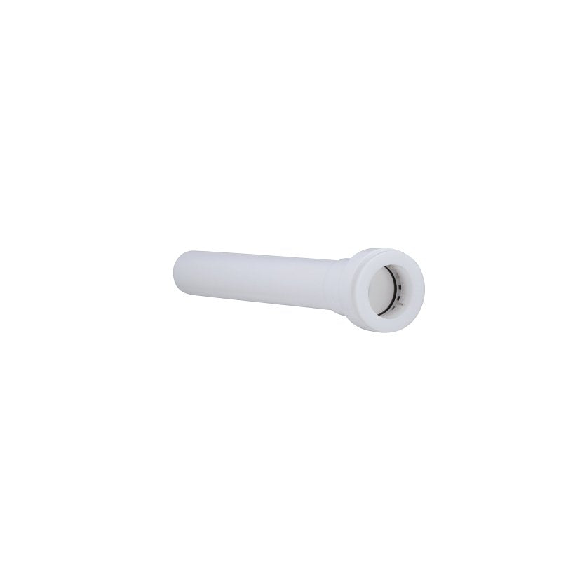 Insta-Plumb 40-12IPK Pipe Extension Tube, 1-1/2 in, 12 in L, Push-To-Connect, Plastic, White
