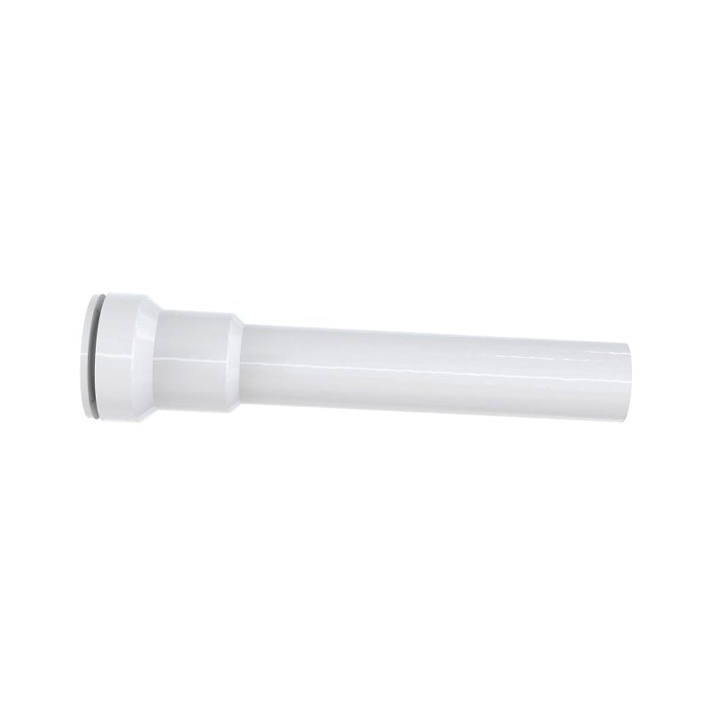 Insta-Plumb 42-8IPK Pipe Extension Tube, 1-1/4 in, 12 in L, Push-To-Connect, Plastic, White
