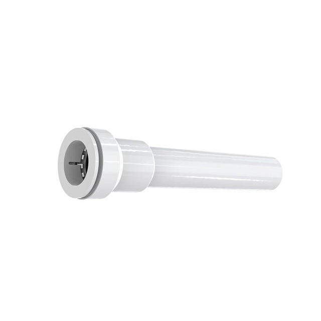Insta-Plumb 42-8IPK Pipe Extension Tube, 1-1/4 in, 12 in L, Push-To-Connect, Plastic, White