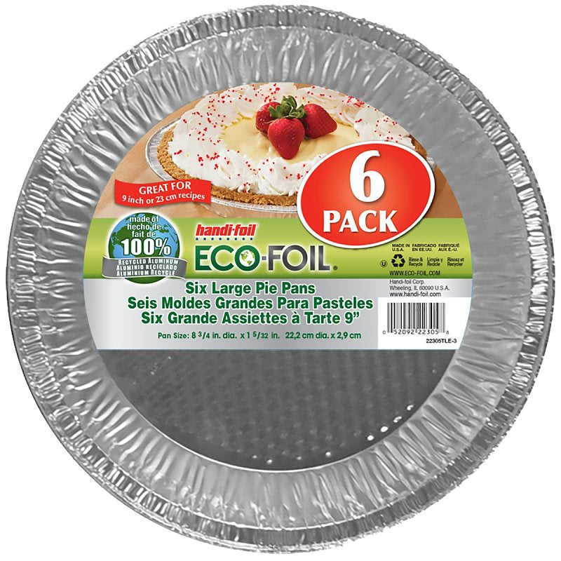 Handi-Foil 22305TL-010 Pie Pan, 9 in OAL, Aluminum, Pack of 12